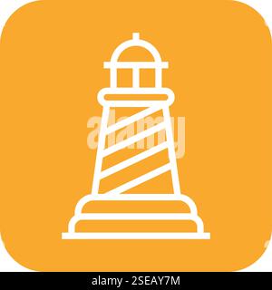 Lighthouse Vector Icon Design Illustration Stock Vektor