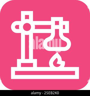 Bunsen Brenner Vektor Icon Design Illustration Stock Vektor