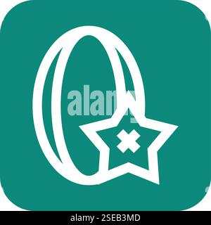 Stern Frucht Vektor Icon Design Illustration Stock Vektor