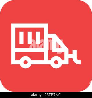 Garbage Truck Vector Icon Design Illustration Stock Vektor