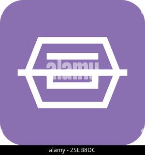 Mittagessen Vektor-Symbol Design-Illustration Stock Vektor