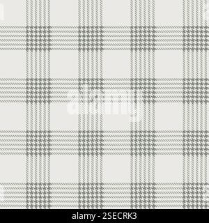 Klassisches Tweed-Karomuster. Geometrisches Karomuster in Grün und Beige. Klassischer englischer Hintergrund Glen-Karo für Textilheime Stock Vektor