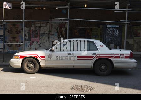 Sheriff altes Auto auf Manhattan, New York, USA, Nordamerika Stockfoto