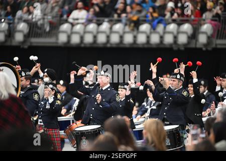 Vancouver, Kanada. Februar 2025. 20250208; Vancouver, British Columbia, Kanada; während der Eröffnungszeremonien für die Invictus Games Vancouver - Whistler im BC Place Stadium. (Foto: Anne-Marie Sorvin/SIPA USA) Credit: SIPA USA/Alamy Live News Stockfoto