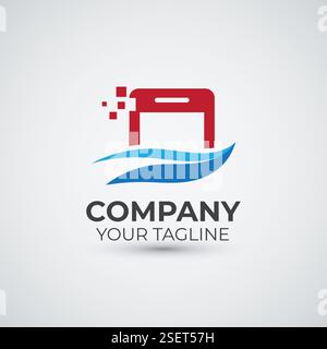 Vorlage für Logo-Design-Symbole für Techno Apps Stock Vektor