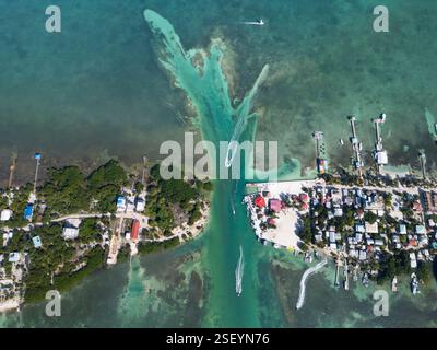 Der Split, Caye Caulker, Belize Stockfoto