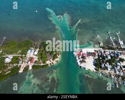 Der Split, Caye Caulker, Belize Stockfoto