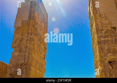 Persepolis, eine antike Hauptstadt der Könige der Achämenischen Dynastie des Iran (Persien), wurde 1979 zum UNESCO-Weltkulturerbe erklärt. Stockfoto