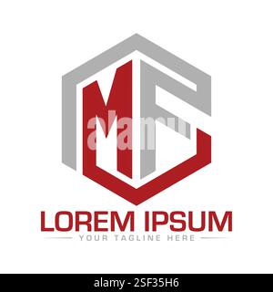 MF Letter Logodesign Stock Vektor