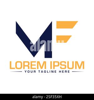 MF Letter Logodesign Stock Vektor