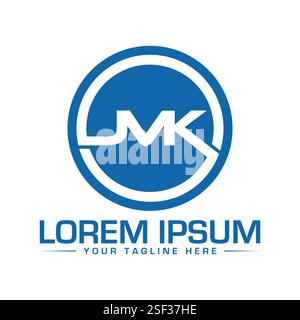 MK Letter Logodesign Stock Vektor