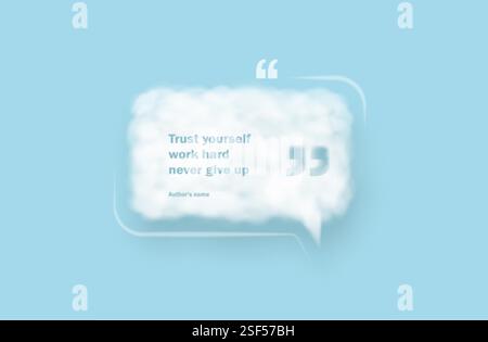 Banner, Zitat, Infografik für 3D-Blasen. Social Media Post Template Designs für Angebote. Leere Sprechblasen, Zitatblasen und Textfeld Stock Vektor