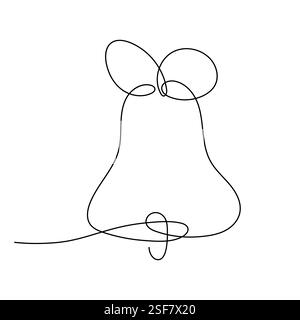 Kreative Strichkunst, die eine skurrile Kuh in minimalistischem Stil darstellt Stock Vektor