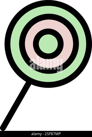 Symbol für süßen Lutscher – Fast Food Lutscher Stock Vektor