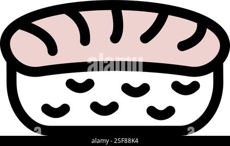 Sushi-Symbol - asiatisches Lachs-Sushi Stock Vektor