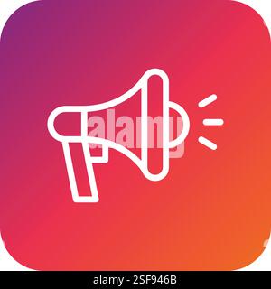 Megaphon-Vektor-Symbol Design-Illustration Stock Vektor