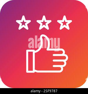 Kundenbeurteilung Vektor-Symbol Konstruktionsillustration Stock Vektor