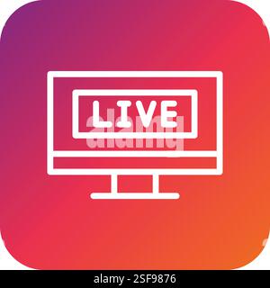 Live-Stream-Vektor-Symbol-Design-Illustration Stock Vektor
