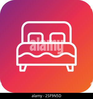 Doppelbett Vektor Symbol Design Illustration Stock Vektor