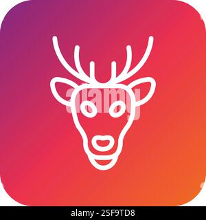 Illustration Des Symbols Hirsch-Vektor-Design Stock Vektor