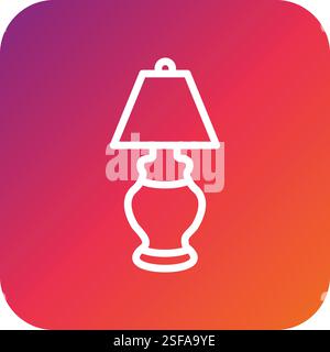 Lampe Vektor Symbol Design Illustration Stock Vektor
