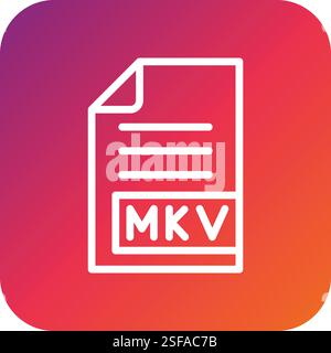 MKV-Vektorsymbol Konstruktionsabbildung Stock Vektor