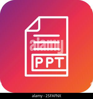 Illustration zum Design des PPT-Vektorsymbols Stock Vektor