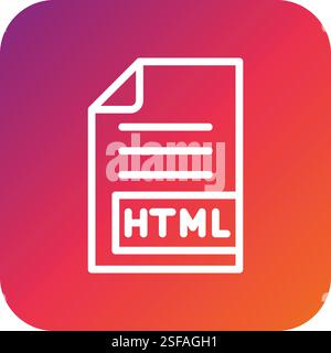 HTML-Vektor-Symbol Design-Illustration Stock Vektor