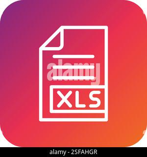 XLS Vector Symbol Design Illustration Stock Vektor