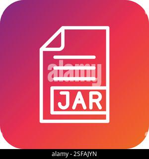 Illustration zum Design des JAR-Vektorsymbols Stock Vektor