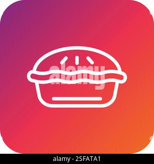 Tortenvektor-Symbol Design-Illustration Stock Vektor