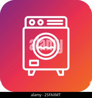 Waschmaschine Vektor Symbol Design Illustration Stock Vektor