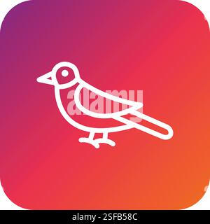 Vogelvektor-Symbol-Design-Illustration Stock Vektor