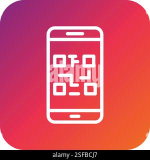 QR-Code Vektorsymbol Design-Illustration Stock Vektor
