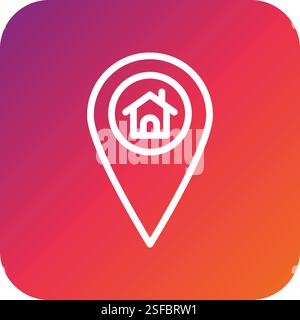 Heimatort Vektor-Symbol Design-Illustration Stock Vektor