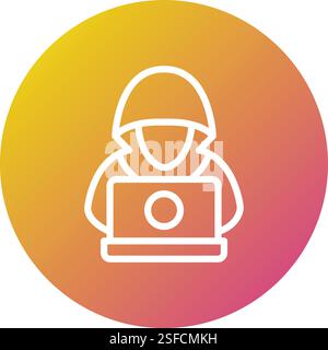 Hacker Vector Icon Design Illustration Stock Vektor