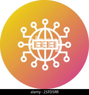 Darstellung Des Symbols Domänen-Vektor-Design Stock Vektor