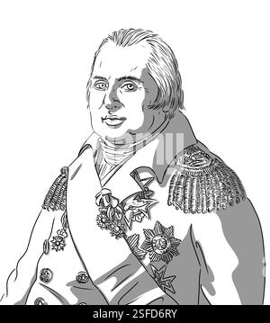 Porträt von Ludwig XVIII., Ludwig 18, König von Frankreich, Bruder von Ludwig XVI., Ludwig 16 Stockfoto