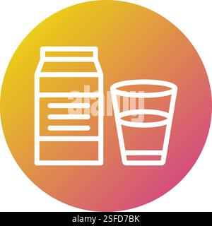 Illustration Des Milchvektor-Symbols Stock Vektor