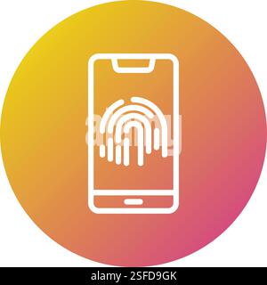 Fingerabdruck-Vektor-Symbol Design-Illustration Stock Vektor