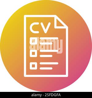Cv-Vektor-Symbol Konstruktionsabbildung Stock Vektor