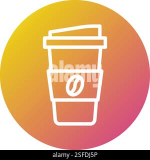 Kaffeetasse Vektor-Symbol Design Illustration Stock Vektor
