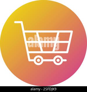 Warenkorb Vektor-Symbol Design-Illustration Stock Vektor