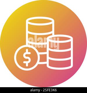 Coins Vektor Icon Design Illustration Stock Vektor