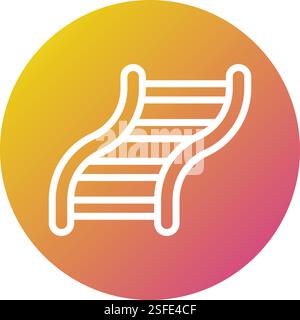 Eisenbahnstraße Vektor-Symbol Design-Illustration Stock Vektor