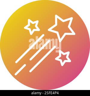 Shooting Stars Vector Icon Design Illustration Stock Vektor