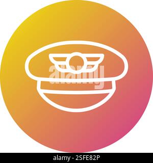 Pilotenhut Vector Icon Design Illustration Stock Vektor