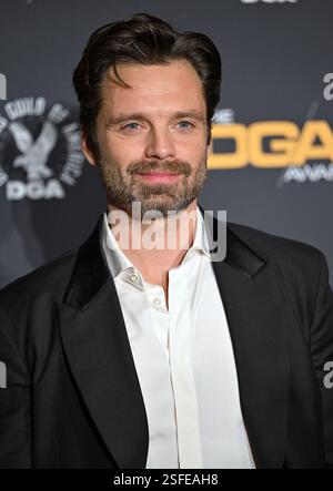 Beverly Hills, Usa. Februar 2025. Sebastian Stan nimmt am Samstag, den 8. Februar 2024, an den 77. Jährlichen Directors Guild of America Awards im Beverly Hilton Hotel in Beverly Hills, Kalifornien, Teil. Foto: Chris Chew/UPI Credit: UPI/Alamy Live News Stockfoto