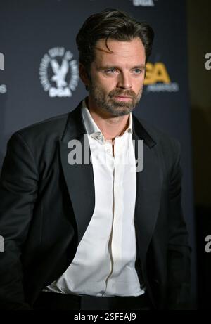 Beverly Hills, Usa. Februar 2025. Sebastian Stan nimmt am Samstag, den 8. Februar 2024, an den 77. Jährlichen Directors Guild of America Awards im Beverly Hilton Hotel in Beverly Hills, Kalifornien, Teil. Foto: Chris Chew/UPI Credit: UPI/Alamy Live News Stockfoto
