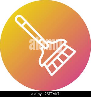 Reinigungsbürste Vektorsymbol Konstruktionsabbildung Stock Vektor